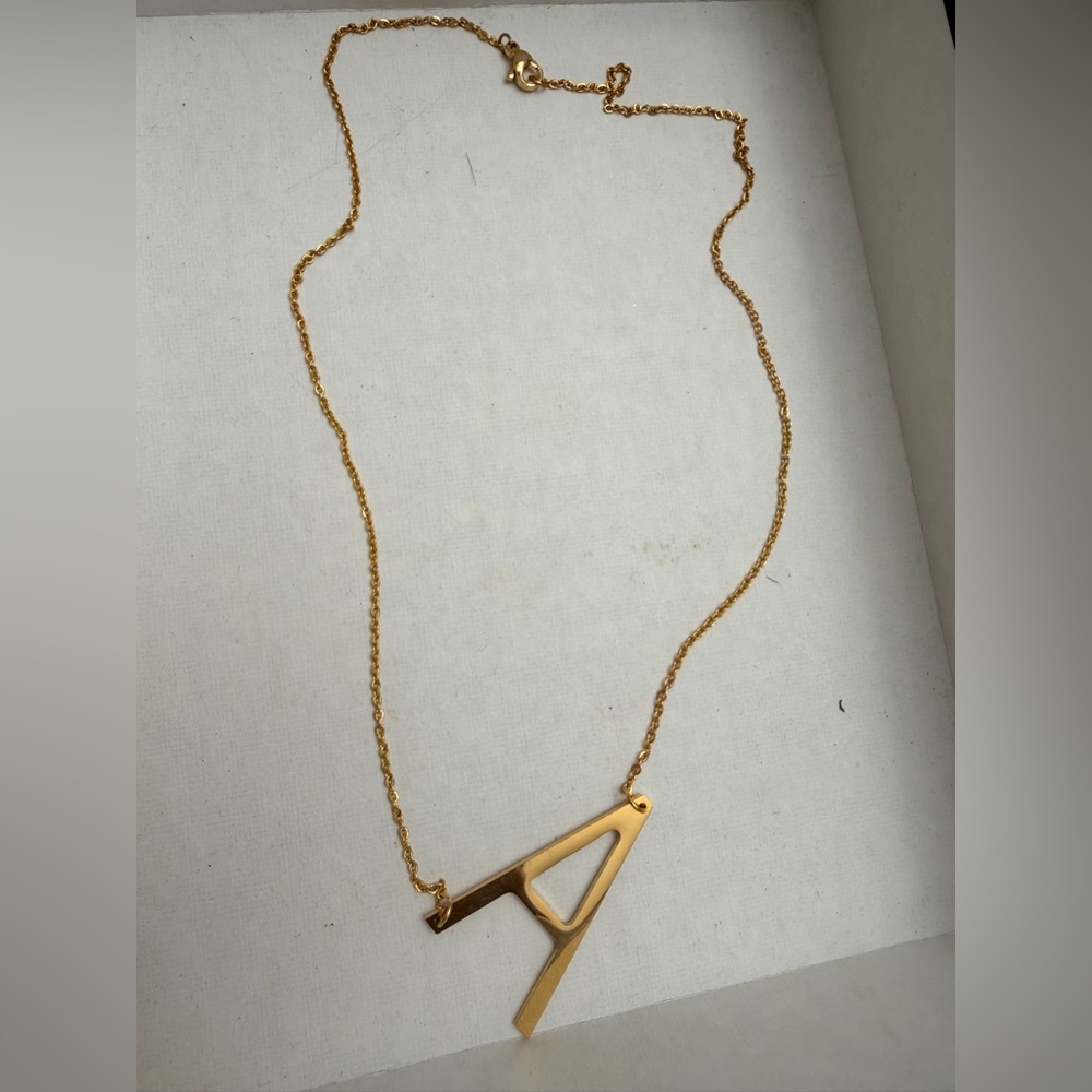 Gold Letter A Pendant Necklace - Women Jewelry